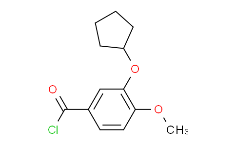 CAS No. 144036-19-1, 3-(Cyclopentyloxy)-4-methoxybenzoyl chloride