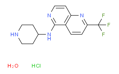 CAS No. 1452488-43-5, N-(Piperidin-4-yl)-2-(trifluoromethyl)-1,6-naphthyridin-5-amine hydrochloride hydrate