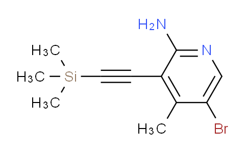 CAS No. 1326216-30-1, 2-Amino-5-bromo-4-methyl-3-[(trimethylsilyl)ethynyl]pyridine