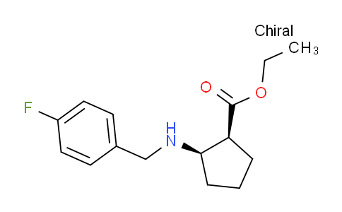 CAS No. 1140972-21-9, Ethyl (1S,2R)-2-(4-Fluorobenzylamino)cyclopentanecarboxylate