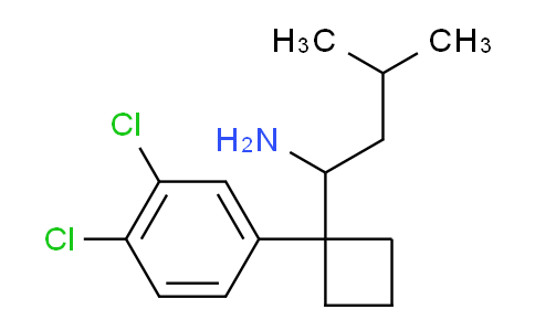 CAS No. 1354281-91-6, 1-[1-(3,4-Dichlorophenyl)cyclobutyl]-3-methyl-1-butylamine