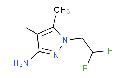 CAS No. 1354706-79-8, 1-(2,2-Difluoroethyl)-4-iodo-5-methyl-1H-pyrazol-3-amine