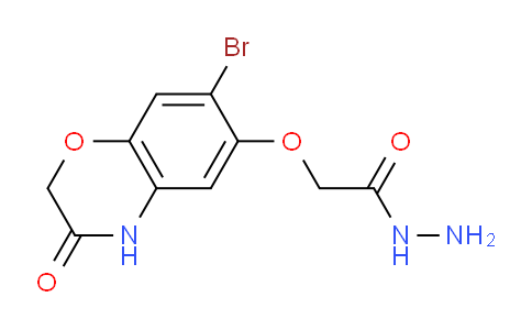 CAS No. 1211474-46-2, 2-((7-Bromo-3-oxo-3,4-dihydro-2H-benzo[b][1,4]oxazin-6-yl)oxy)acetohydrazide