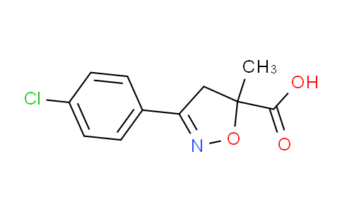 CAS No. 1171745-44-0, 3-(4-Chlorophenyl)-5-methyl-4,5-dihydroisoxazole-5-carboxylic acid