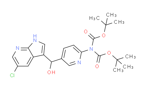 CAS No. 2040295-05-2, alpha-[6-(Di-Boc-amino)-3-pyridyl]-5-chloro-1H-pyrrolo[2,3-b]pyridine-3-methanol
