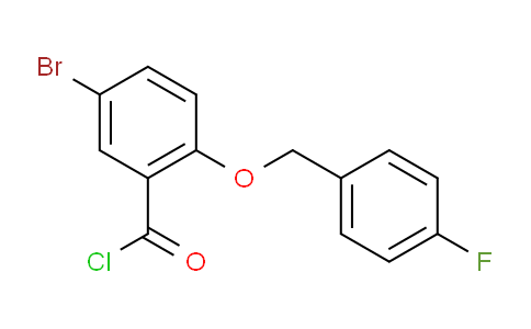 CAS No. 1160250-07-6, 5-Bromo-2-((4-fluorobenzyl)oxy)benzoyl chloride