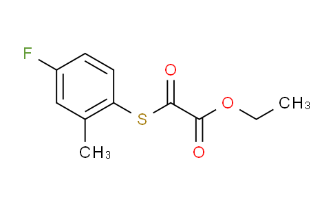 CAS No. 1443335-16-7, Ethyl 2-((4-fluoro-2-methylphenyl)thio)-2-oxoacetate