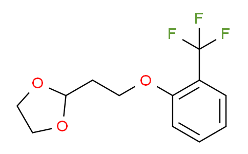 CAS No. 1443341-53-4, 2-(2-(2-(Trifluoromethyl)phenoxy)ethyl)-1,3-dioxolane