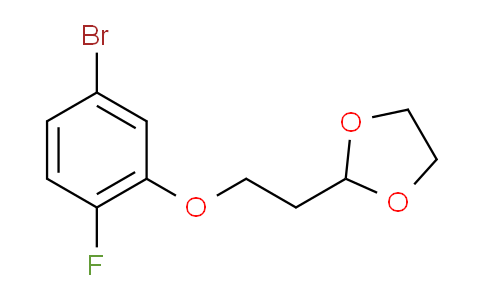 CAS No. 1443349-96-9, 2-(2-(5-Bromo-2-fluorophenoxy)ethyl)-1,3-dioxolane