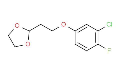 CAS No. 1443354-15-1, 2-(2-(3-Chloro-4-fluorophenoxy)ethyl)-1,3-dioxolane
