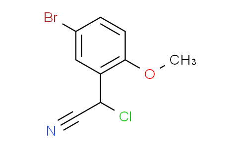 CAS No. 1250587-61-1, 2-(5-Bromo-2-methoxyphenyl)-2-chloroacetonitrile