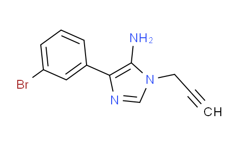 CAS No. 1250762-56-1, 4-(3-Bromophenyl)-1-(prop-2-yn-1-yl)-1H-imidazol-5-amine