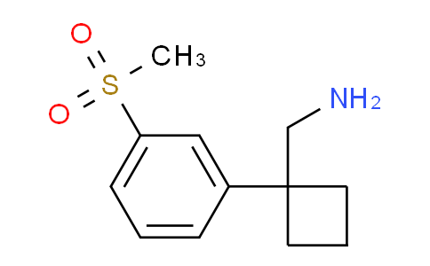 CAS No. 1514683-85-2, 1-[3-(Methylsulfonyl)phenyl]cyclobutanemethanamine