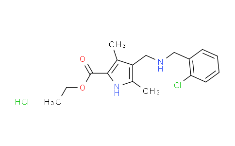 CAS No. 1160245-32-8, Ethyl 4-(((2-chlorobenzyl)amino)methyl)-3,5-dimethyl-1H-pyrrole-2-carboxylate hydrochloride