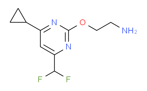 CAS No. 1160246-47-8, 2-((4-Cyclopropyl-6-(difluoromethyl)pyrimidin-2-yl)oxy)ethanamine