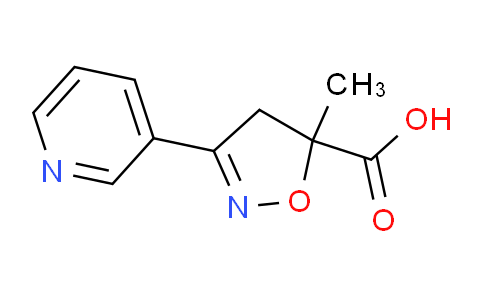 CAS No. 1424394-94-4, 5-Methyl-3-(pyridin-3-yl)-4,5-dihydroisoxazole-5-carboxylic acid