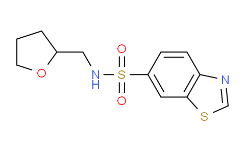 CAS No. 1427460-47-6, N-((Tetrahydrofuran-2-yl)methyl)benzo[d]thiazole-6-sulfonamide