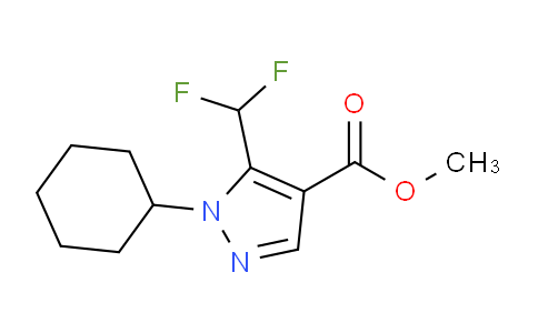 CAS No. 1443285-65-1, Methyl 1-cyclohexyl-5-(difluoromethyl)-1H-pyrazole-4-carboxylate