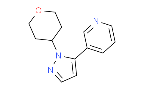 CAS No. 1443289-82-4, 3-(1-(Tetrahydro-2H-pyran-4-yl)-1H-pyrazol-5-yl)pyridine