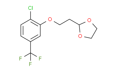 CAS No. 1443303-77-2, 2-(2-(2-Chloro-5-(trifluoromethyl)phenoxy)ethyl)-1,3-dioxolane