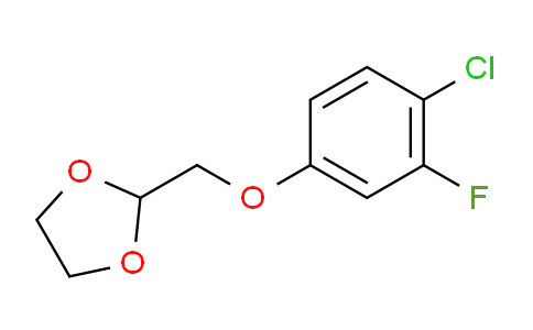 CAS No. 1443304-43-5, 2-((4-Chloro-3-fluorophenoxy)methyl)-1,3-dioxolane