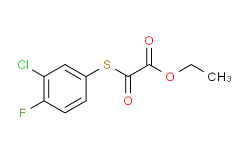 CAS No. 1443309-43-0, Ethyl 2-((3-chloro-4-fluorophenyl)thio)-2-oxoacetate