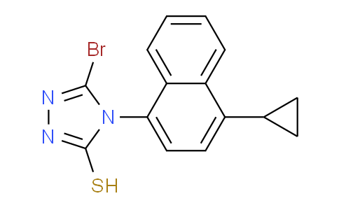 CAS No. 1158970-76-3, 5-Bromo-4-(4-cyclopropylnaphthalen-1-yl)-4H-1,2,4-triazole-3-thiol