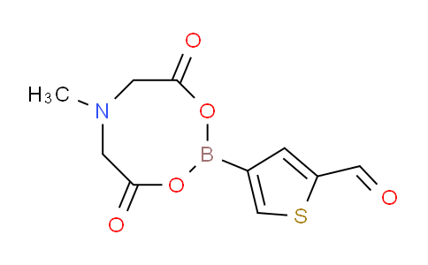 CAS No. 1309676-48-9, 4-(6-Methyl-4,8-dioxo-1,3,6,2-dioxazaborocan-2-yl)thiophene-2-carbaldehyde