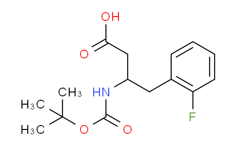 CAS No. 1824348-50-6, 3-(Boc-amino)-4-(2-fluorophenyl)butyric Acid