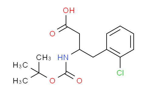 CAS No. 1824507-75-6, 3-(Boc-amino)-4-(2-chlorophenyl)butyric Acid