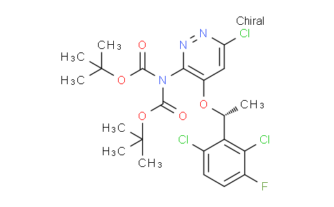 CAS No. 1370651-32-3, (R)-6-Chloro-4-[1-(2,6-dichloro-3-fluorophenyl)ethoxy]-3-[bis(Boc)amino]pyridazine