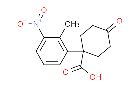 CAS No. 1385694-57-4, 1-(2-Methyl-3-nitrophenyl)-4-oxocyclohexanecarboxylic Acid
