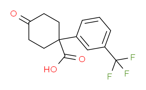 CAS No. 1385694-77-8, 4-Oxo-1-[3-(trifluoromethyl)phenyl]cyclohexanecarboxylic Acid