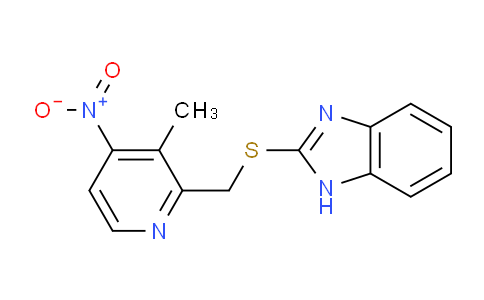 CAS No. 152402-98-7, 2-(((3-Methyl-4-nitropyridin-2-yl)methyl)thio)-1H-benzo[d]imidazole