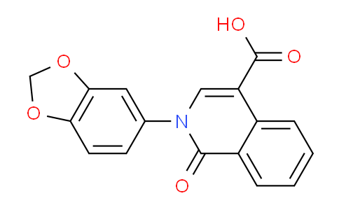 CAS No. 1429901-74-5, 2-(Benzo[d][1,3]dioxol-5-yl)-1-oxo-1,2-dihydroisoquinoline-4-carboxylic acid