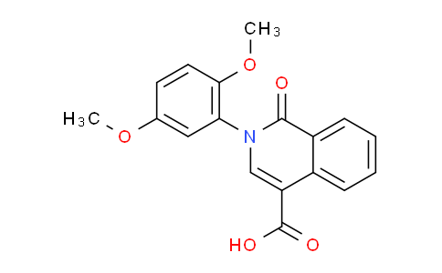 CAS No. 1429903-79-6, 2-(2,5-Dimethoxyphenyl)-1-oxo-1,2-dihydroisoquinoline-4-carboxylic acid