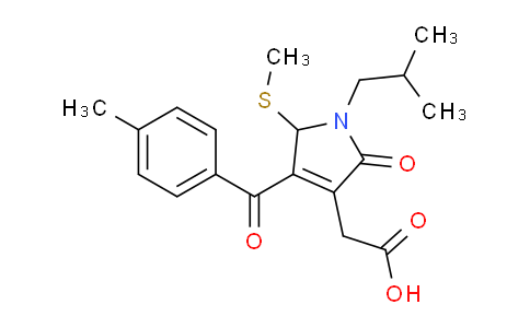 CAS No. 1269527-87-8, 2-(1-Isobutyl-4-(4-methylbenzoyl)-5-(methylthio)-2-oxo-2,5-dihydro-1H-pyrrol-3-yl)acetic acid