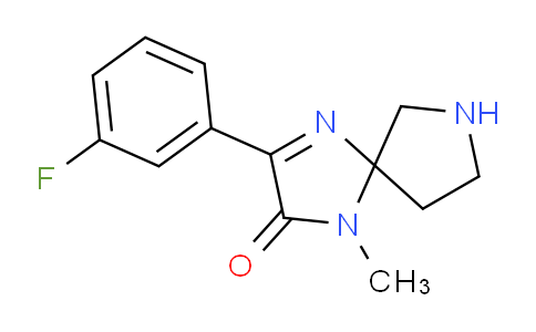 CAS No. 1707566-34-4, 3-(3-Fluorophenyl)-1-methyl-1,4,7-triazaspiro[4.4]non-3-en-2-one