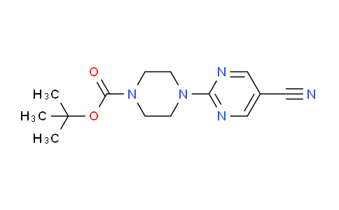 CAS No. 1241898-04-3, 2-(4-Boc-1-piperazinyl)pyrimidine-5-carbonitrile