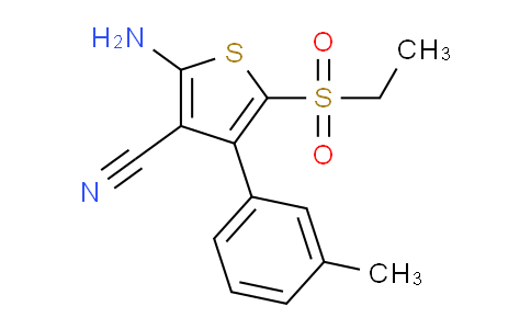 CAS No. 1710833-66-1, 2-Amino-5-(ethylsulfonyl)-4-(m-tolyl)thiophene-3-carbonitrile
