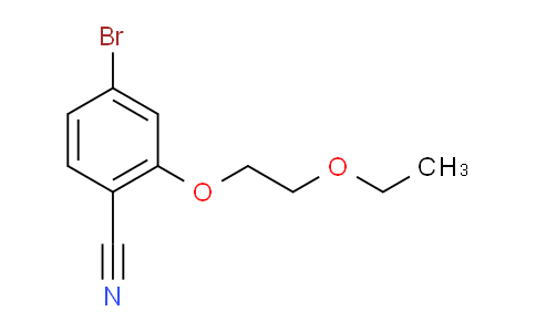 CAS No. 1712378-73-8, 4-Bromo-2-(2-ethoxyethoxy)benzonitrile