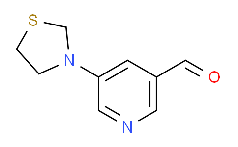 CAS No. 1713160-16-7, 5-(Thiazolidin-3-yl)nicotinaldehyde