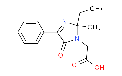 CAS No. 1713462-00-0, 2-(2-Ethyl-2-methyl-5-oxo-4-phenyl-2,5-dihydro-1H-imidazol-1-yl)acetic acid