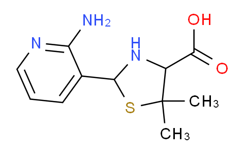 CAS No. 1218077-95-2, 2-(2-Aminopyridin-3-yl)-5,5-dimethylthiazolidine-4-carboxylic acid
