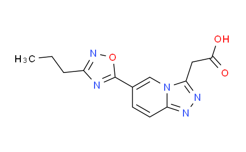 CAS No. 1355175-54-0, 2-(6-(3-Propyl-1,2,4-oxadiazol-5-yl)-[1,2,4]triazolo[4,3-a]pyridin-3-yl)acetic acid