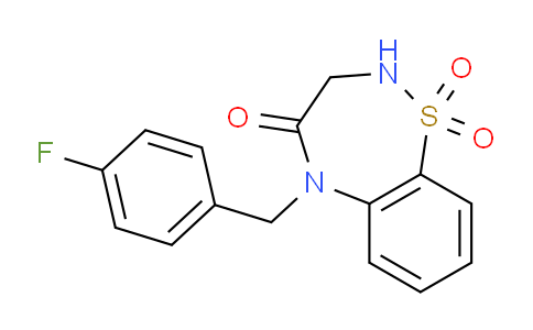 MC819325 | 1355206-23-3 | 5-(4-Fluorobenzyl)-2,3-dihydrobenzo[f][1,2,5]thiadiazepin-4(5H)-one 1,1-dioxide