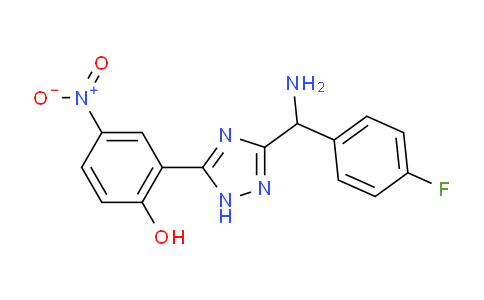 CAS No. 1708370-86-8, 2-(3-(Amino(4-fluorophenyl)methyl)-1H-1,2,4-triazol-5-yl)-4-nitrophenol