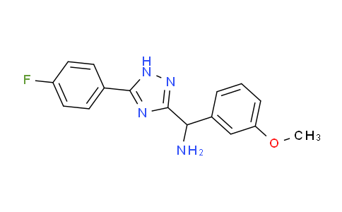 CAS No. 1708370-94-8, (5-(4-Fluorophenyl)-1H-1,2,4-triazol-3-yl)(3-methoxyphenyl)methanamine