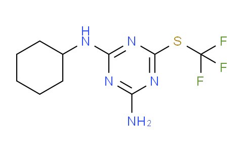CAS No. 1134331-25-1, N2-Cyclohexyl-6-((trifluoromethyl)thio)-1,3,5-triazine-2,4-diamine
