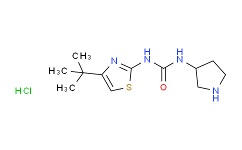 CAS No. 1217125-14-8, 1-(4-(tert-Butyl)thiazol-2-yl)-3-(pyrrolidin-3-yl)urea hydrochloride
